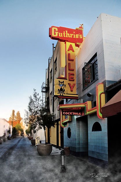 Near Mojave California, an old truck used as a bill board. photo by Russ Thorne